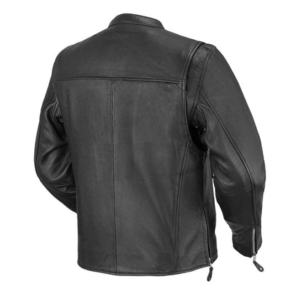 Thunderbolt Men’s Motorcycle Leather Jacket | Columbus Leather USA