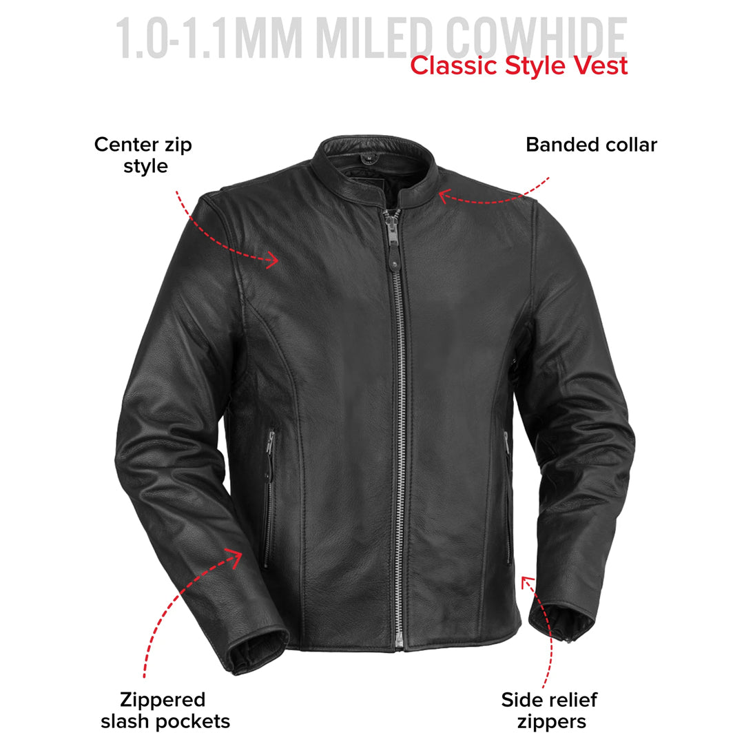 Thunderbolt Men’s Motorcycle Leather Jacket | Columbus Leather USA