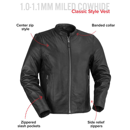 Thunderbolt Men’s Motorcycle Leather Jacket | Columbus Leather USA