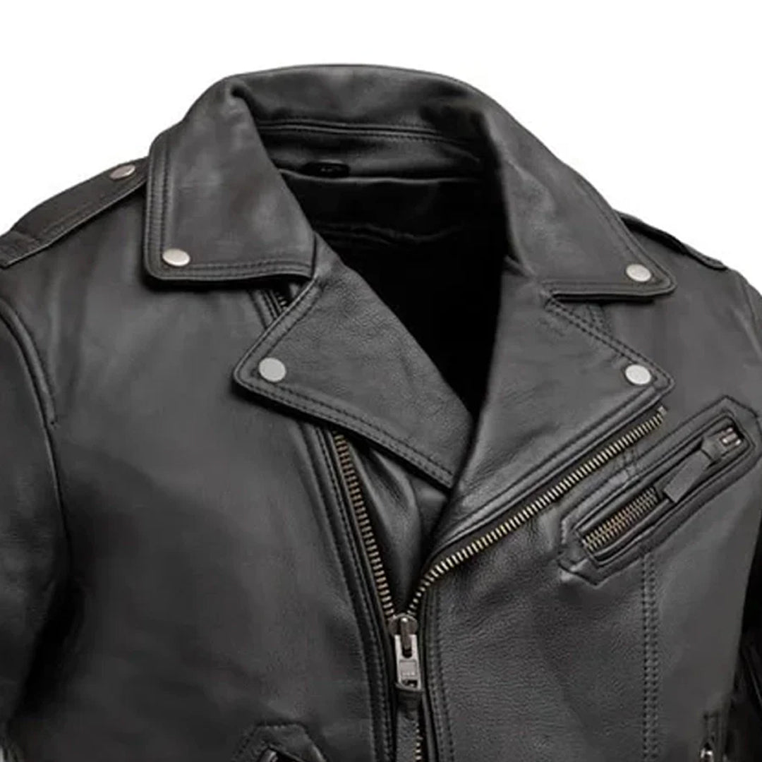 Vigilante Men’s Motorcycle Leather Jacket | Columbus Leather USA