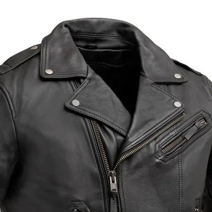 Vigilante Men’s Motorcycle Leather Jacket | Columbus Leather USA