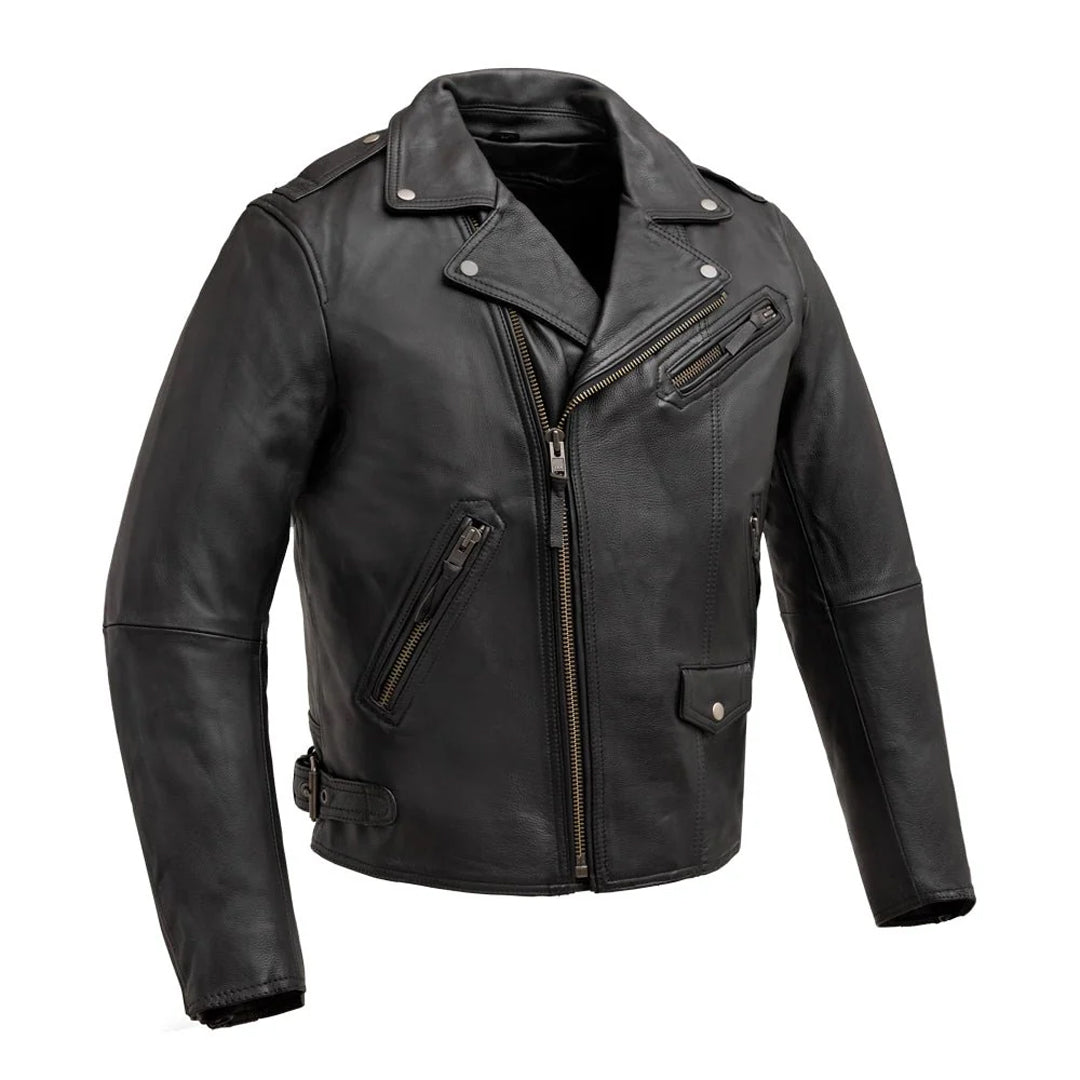 Vigilante Men’s Motorcycle Leather Jacket | Columbus Leather USA