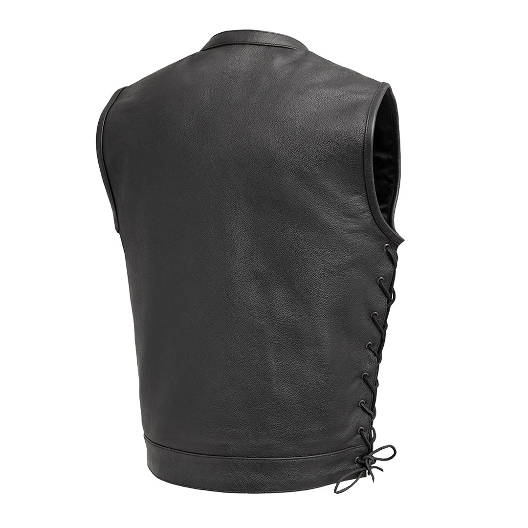 Viper Club Style Men’s Motorcycle Leather Vest | Columbus Leather USA