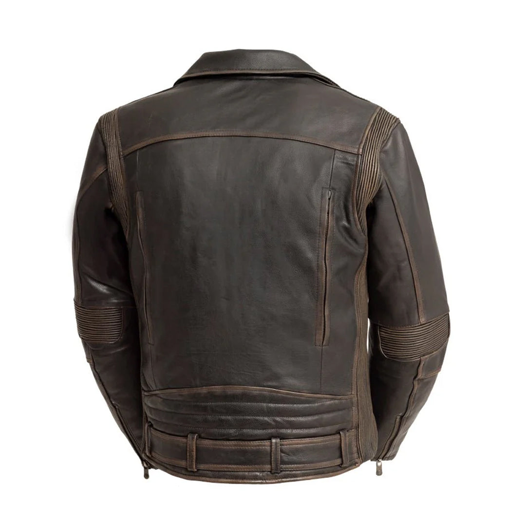 Wrathborn Men's Motorcycle Leather Jacket | Columbus Leather USA