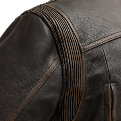 Wrathborn Men's Motorcycle Leather Jacket | Columbus Leather USA